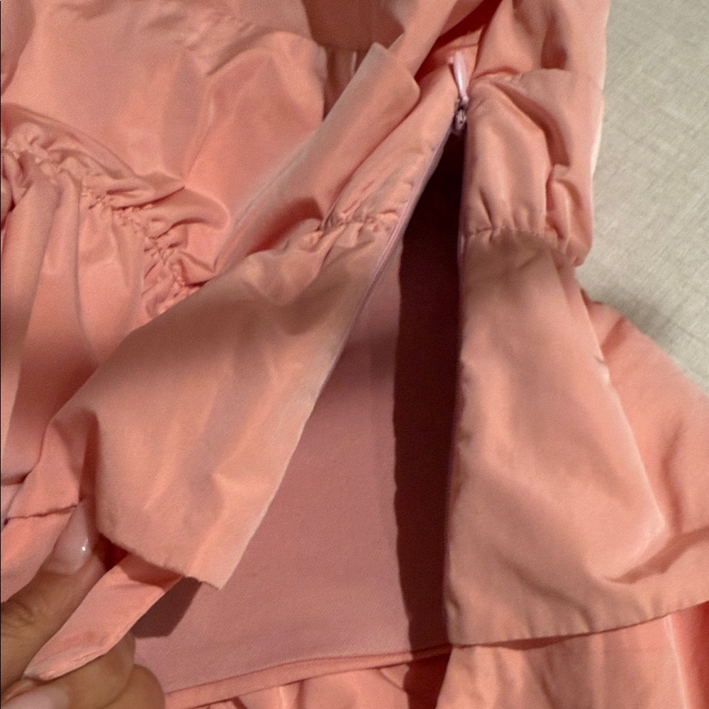 Zara Pink Ruffled Crop Top - Picture 6 of 7